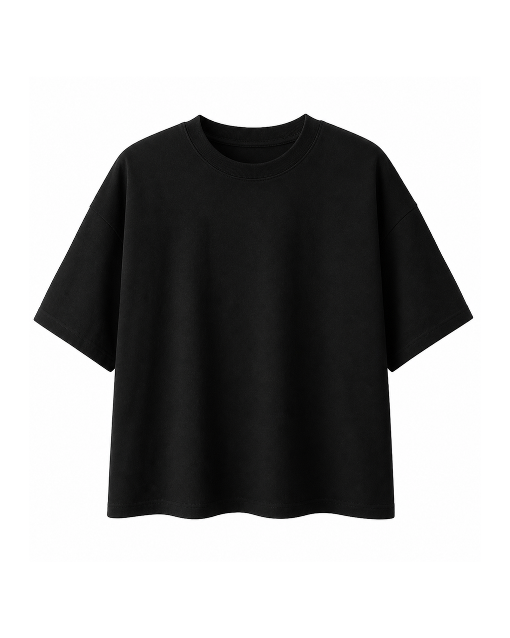 Plain Black T-Shirt for Ladies | Relaxed Fit