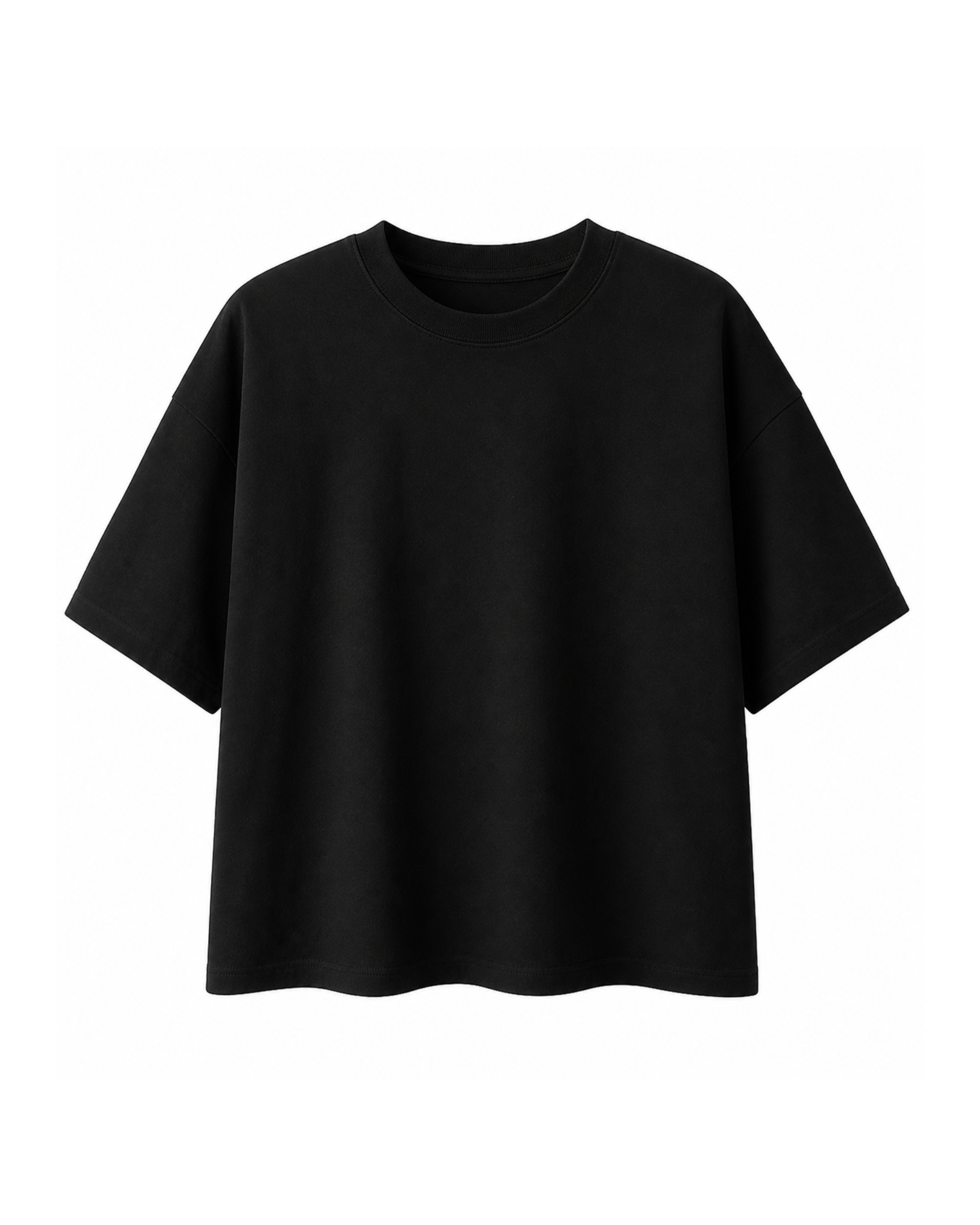 Plain Black T-Shirt for Ladies | Relaxed Fit