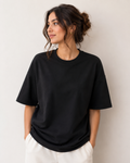 Plain Black T-Shirt for Ladies | Relaxed Fit
