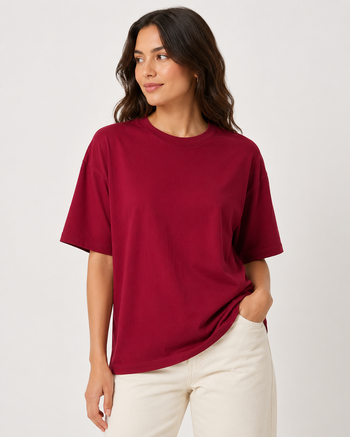 Ruby Ease Oversized Tee | T-shirt for ladies